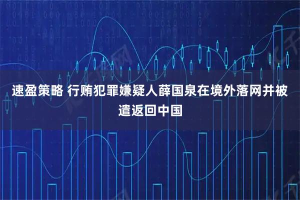速盈策略 行贿犯罪嫌疑人薛国泉在境外落网并被遣返回中国